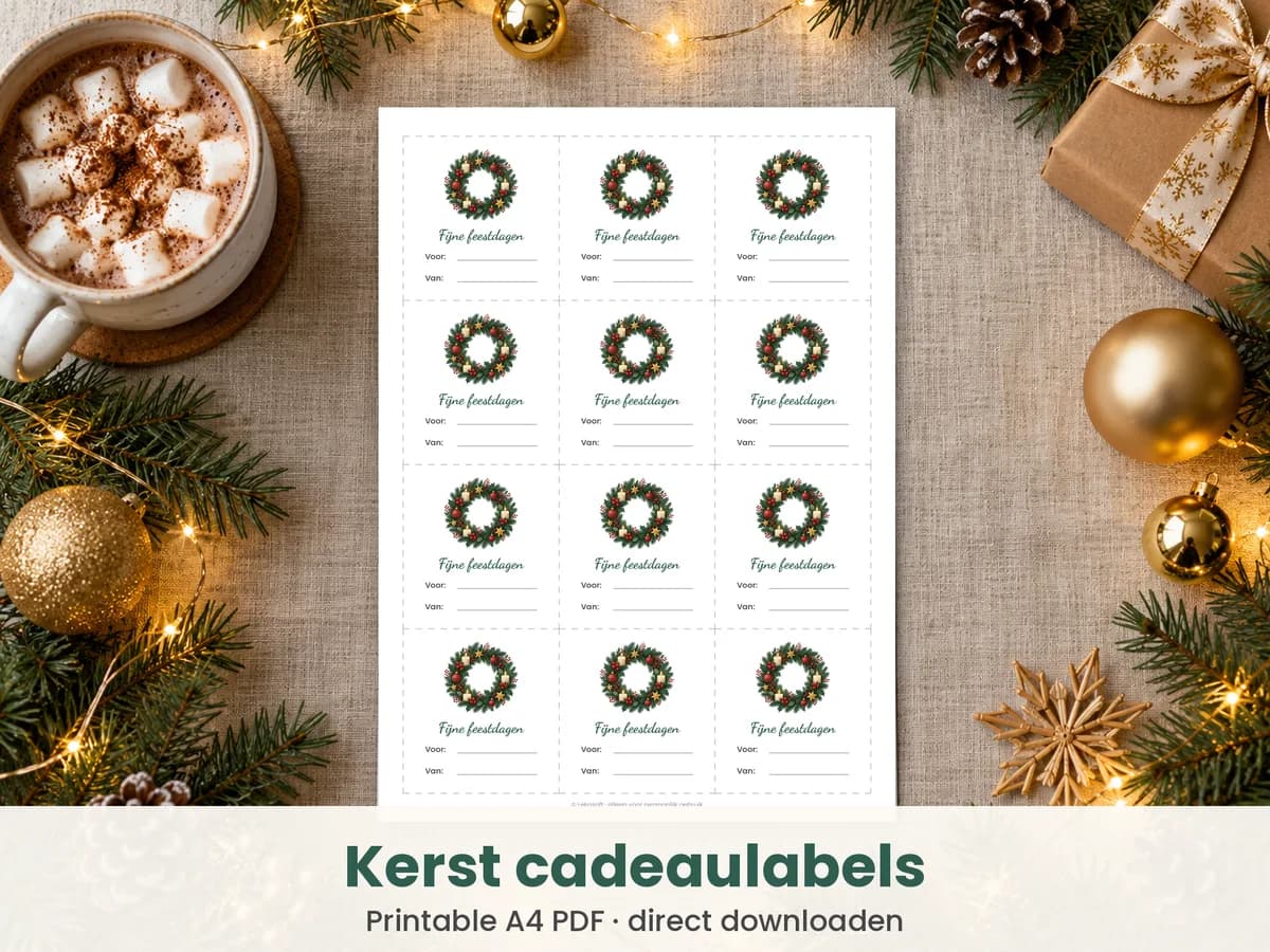 Cadeaulabels kerst printable